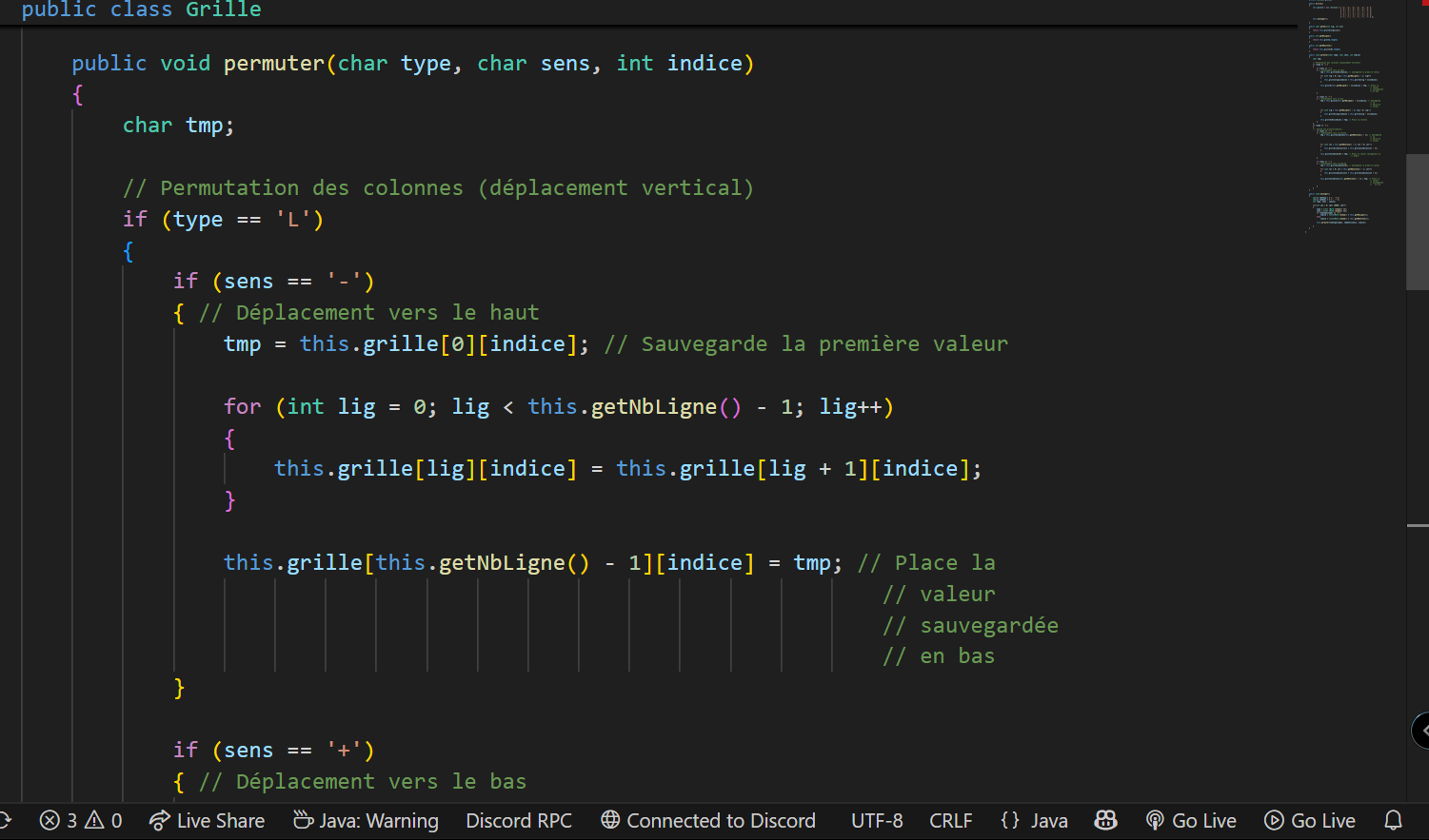 Commentaire et clarté de la méthode